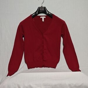 Ambiance Deep Red Women's Cardigan
